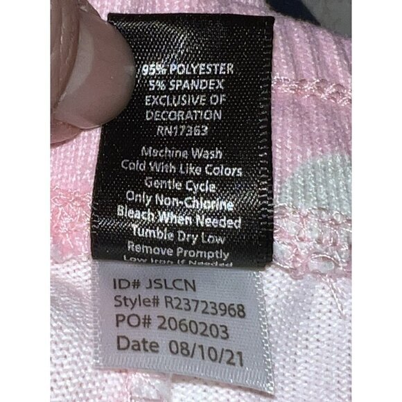 NWT KENSIE Pink Gray Hearts Stretch Jogger Pajama Pants Sz XL - Picture 6 of 6